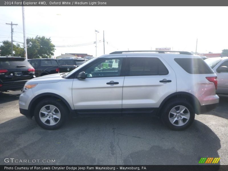 Oxford White / Medium Light Stone 2014 Ford Explorer 4WD