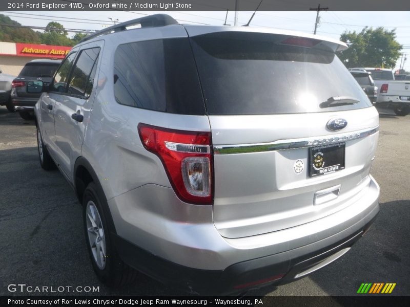 Oxford White / Medium Light Stone 2014 Ford Explorer 4WD