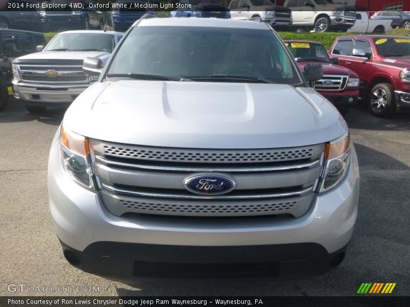 Oxford White / Medium Light Stone 2014 Ford Explorer 4WD