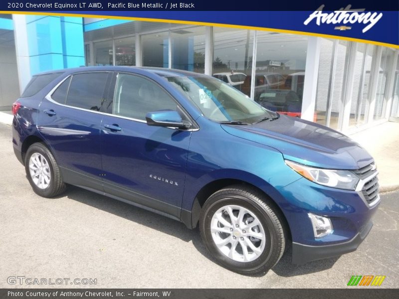 Pacific Blue Metallic / Jet Black 2020 Chevrolet Equinox LT AWD