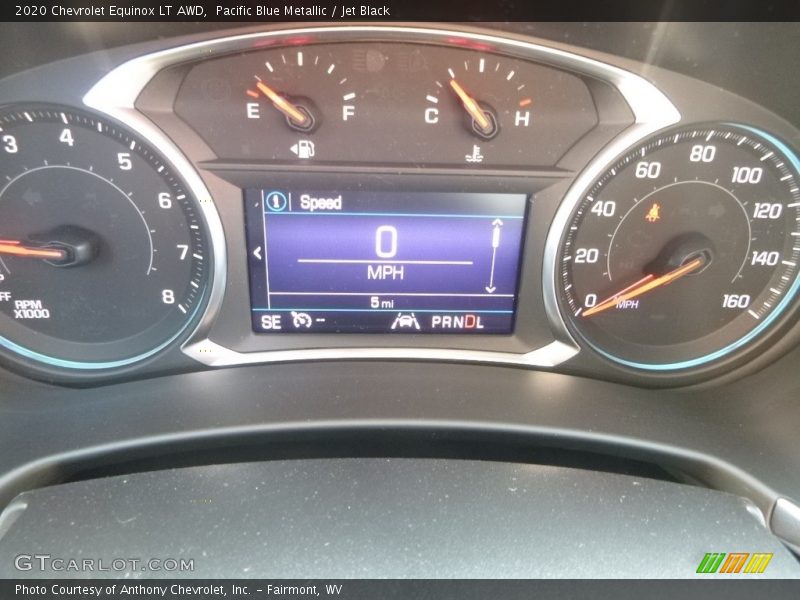 Pacific Blue Metallic / Jet Black 2020 Chevrolet Equinox LT AWD