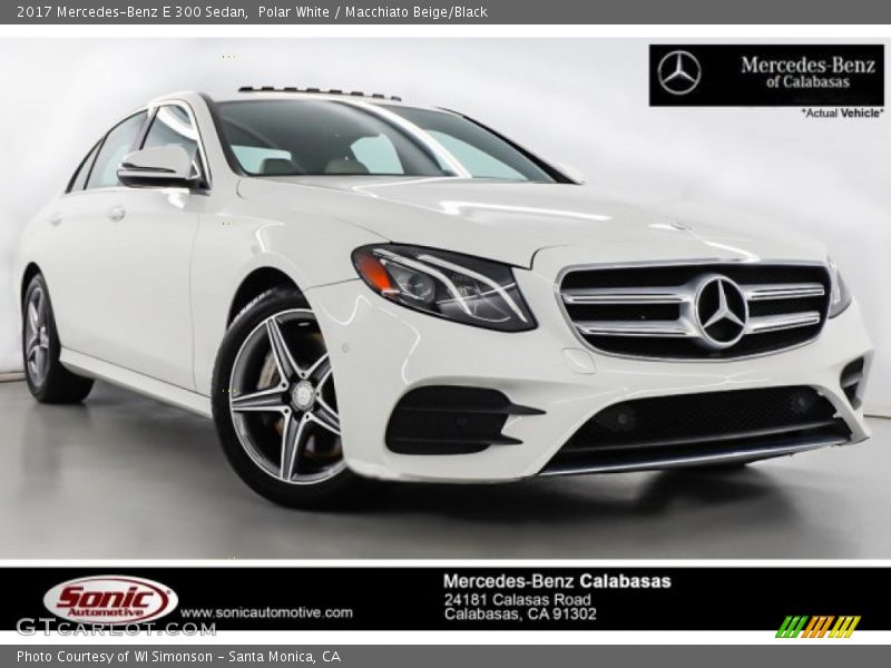 Polar White / Macchiato Beige/Black 2017 Mercedes-Benz E 300 Sedan