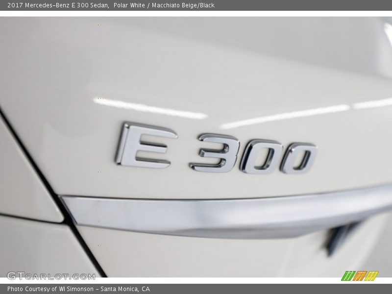 Polar White / Macchiato Beige/Black 2017 Mercedes-Benz E 300 Sedan