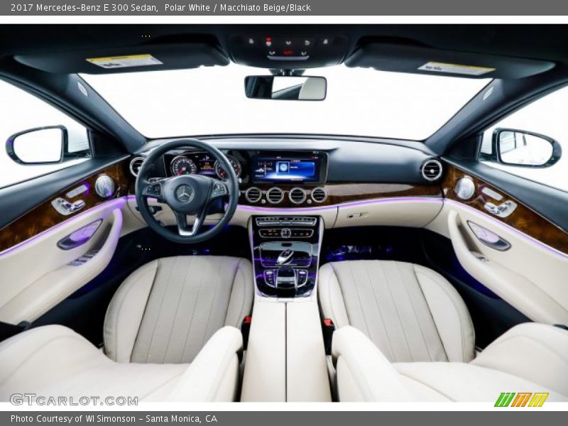 Polar White / Macchiato Beige/Black 2017 Mercedes-Benz E 300 Sedan