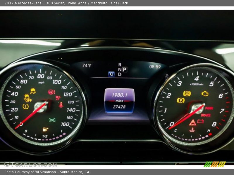 Polar White / Macchiato Beige/Black 2017 Mercedes-Benz E 300 Sedan