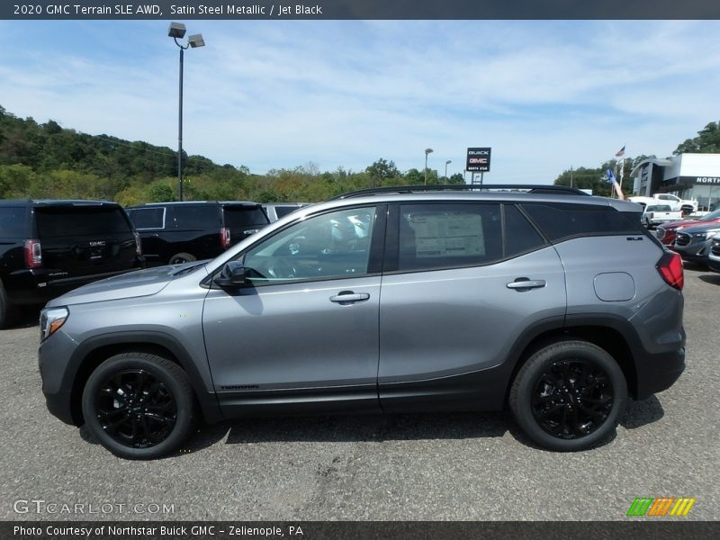 Satin Steel Metallic / Jet Black 2020 GMC Terrain SLE AWD