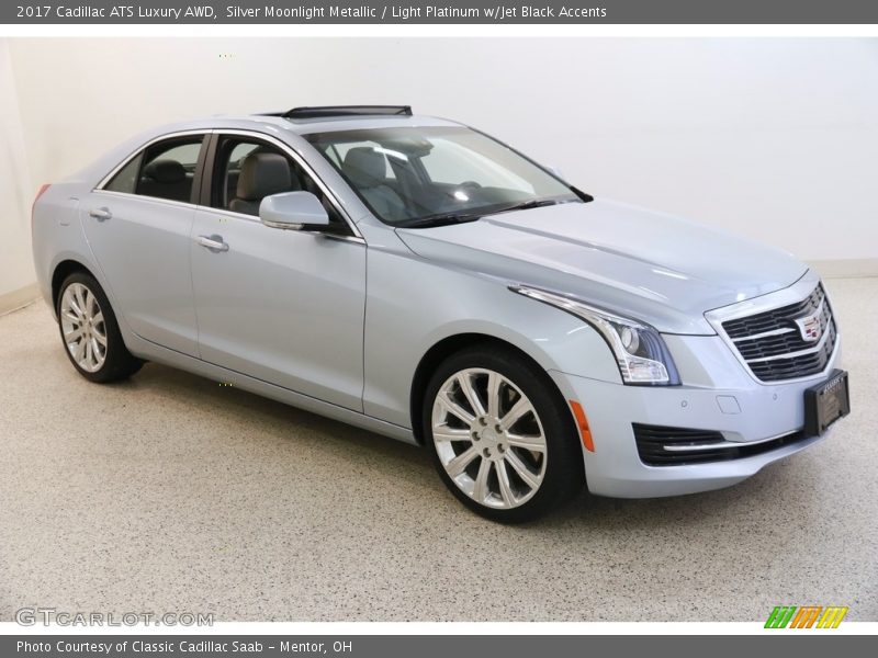 Silver Moonlight Metallic / Light Platinum w/Jet Black Accents 2017 Cadillac ATS Luxury AWD