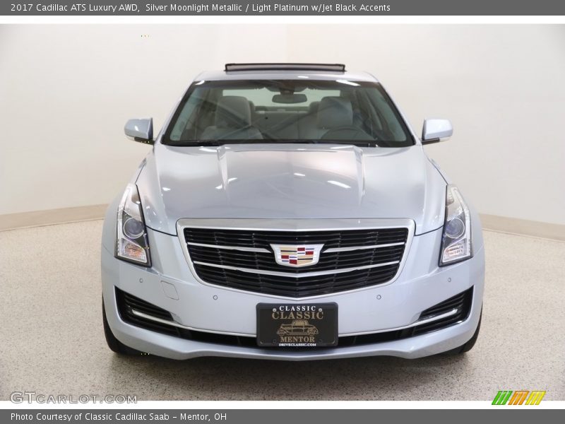 Silver Moonlight Metallic / Light Platinum w/Jet Black Accents 2017 Cadillac ATS Luxury AWD