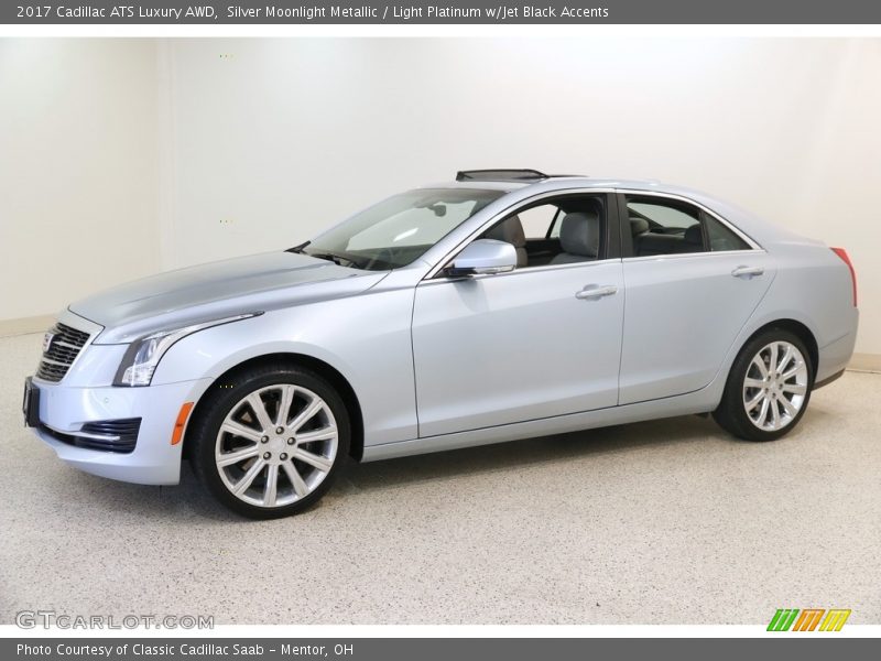 Silver Moonlight Metallic / Light Platinum w/Jet Black Accents 2017 Cadillac ATS Luxury AWD