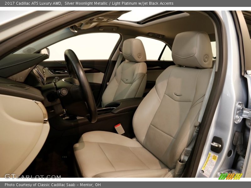 Silver Moonlight Metallic / Light Platinum w/Jet Black Accents 2017 Cadillac ATS Luxury AWD