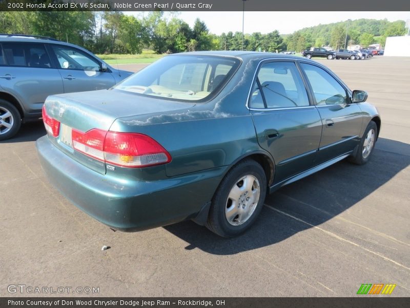 Noble Green Pearl / Quartz Gray 2002 Honda Accord EX V6 Sedan