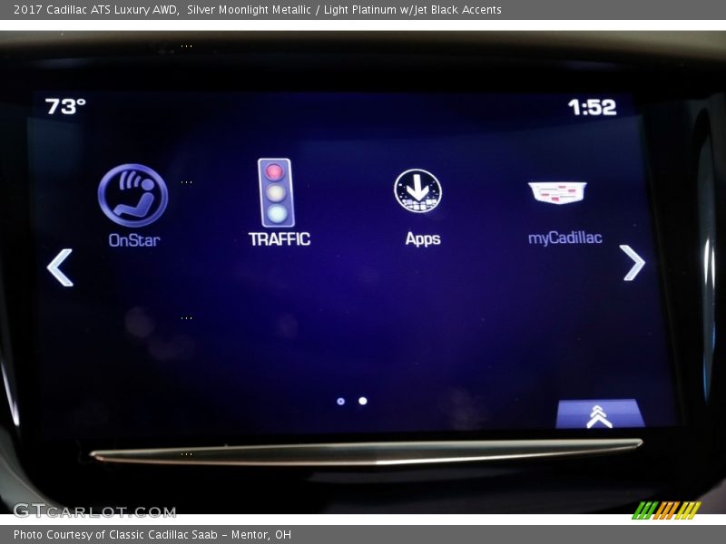 Silver Moonlight Metallic / Light Platinum w/Jet Black Accents 2017 Cadillac ATS Luxury AWD