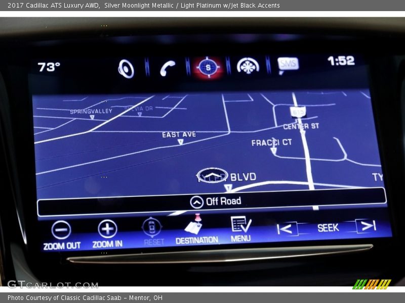 Silver Moonlight Metallic / Light Platinum w/Jet Black Accents 2017 Cadillac ATS Luxury AWD