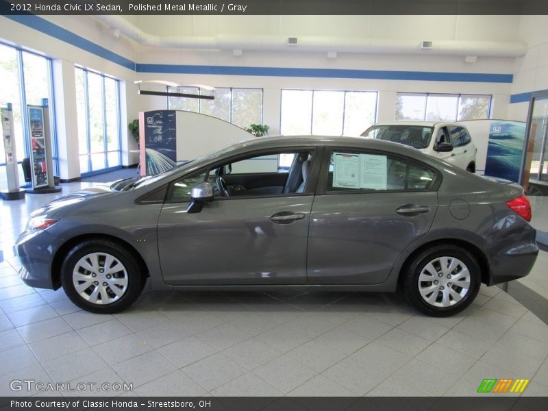 Polished Metal Metallic / Gray 2012 Honda Civic LX Sedan