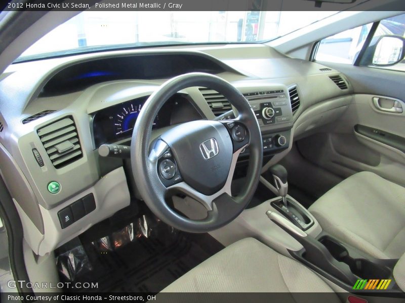 Polished Metal Metallic / Gray 2012 Honda Civic LX Sedan