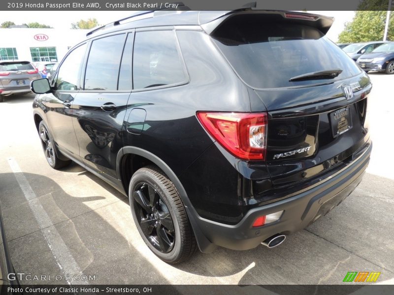 Crystal Black Pearl / Gray 2019 Honda Passport Elite AWD