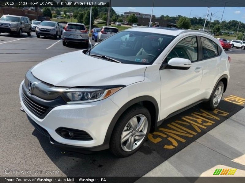 Platinum White Pearl / Gray 2019 Honda HR-V EX AWD