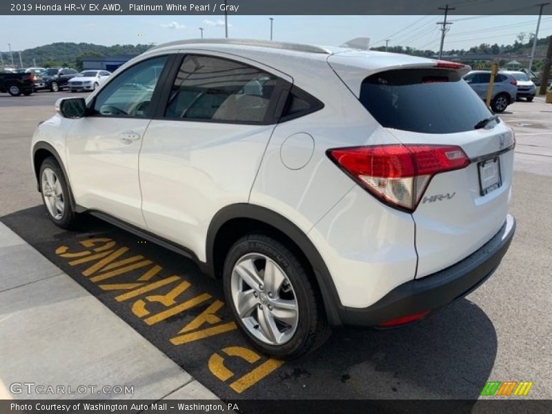 Platinum White Pearl / Gray 2019 Honda HR-V EX AWD