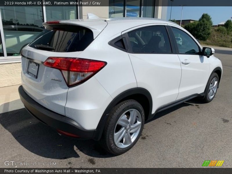 Platinum White Pearl / Gray 2019 Honda HR-V EX AWD