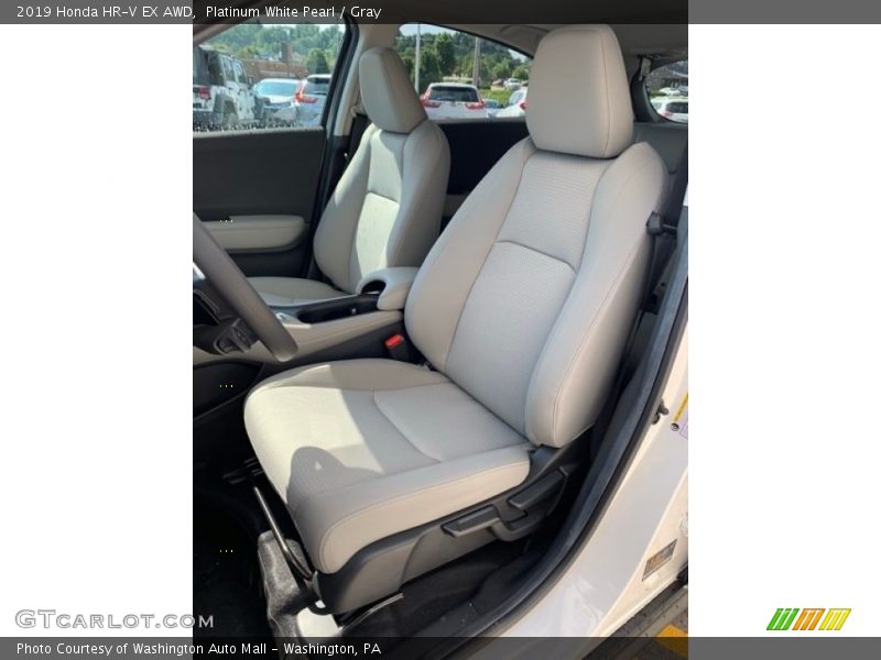 Platinum White Pearl / Gray 2019 Honda HR-V EX AWD