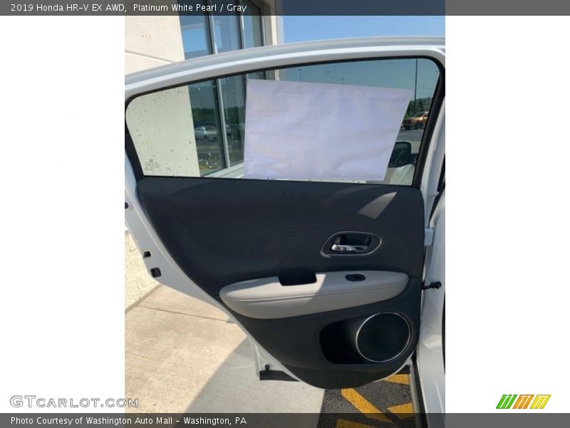 Platinum White Pearl / Gray 2019 Honda HR-V EX AWD