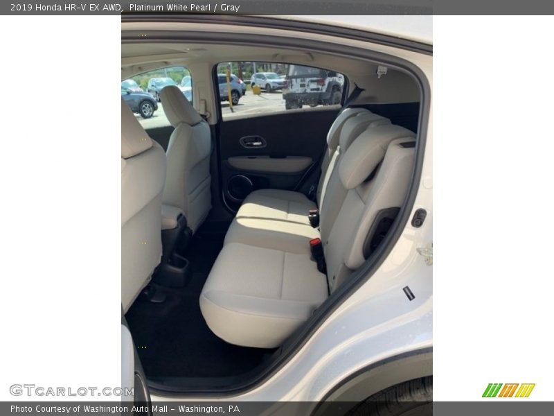 Platinum White Pearl / Gray 2019 Honda HR-V EX AWD