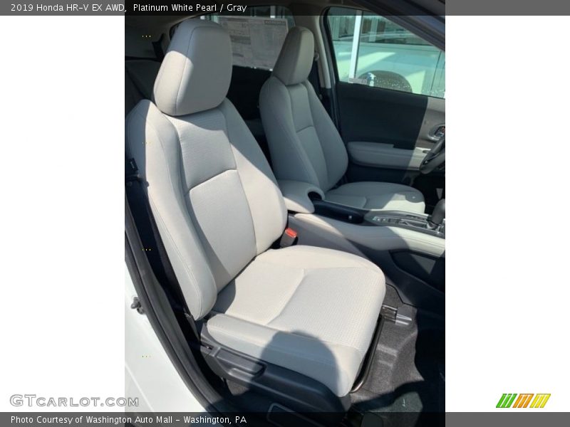 Platinum White Pearl / Gray 2019 Honda HR-V EX AWD