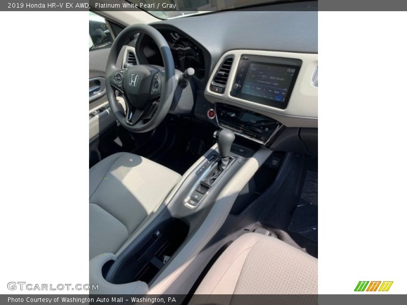 Platinum White Pearl / Gray 2019 Honda HR-V EX AWD