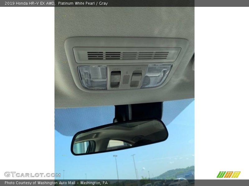Platinum White Pearl / Gray 2019 Honda HR-V EX AWD