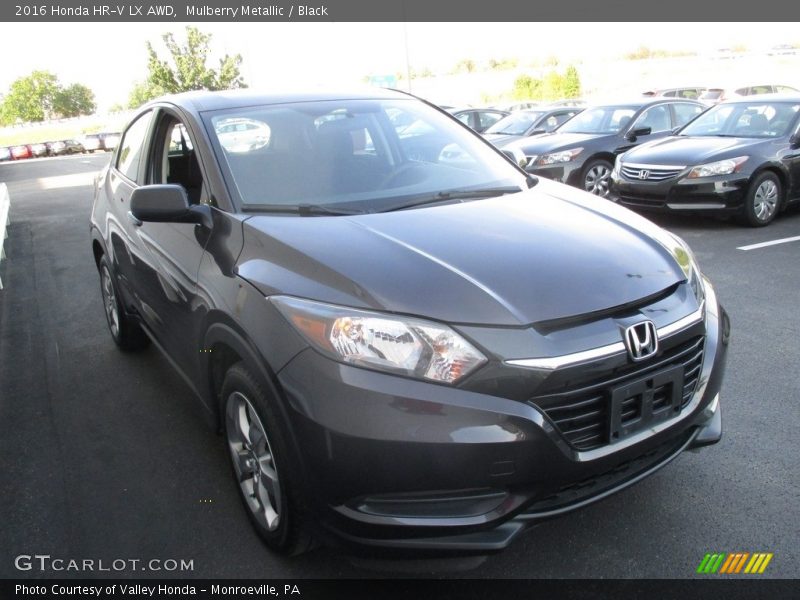 Mulberry Metallic / Black 2016 Honda HR-V LX AWD