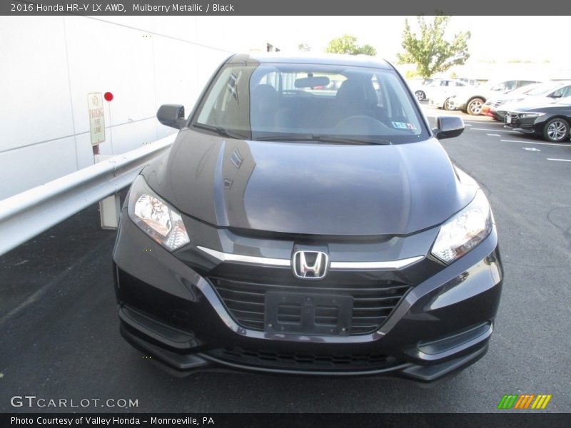 Mulberry Metallic / Black 2016 Honda HR-V LX AWD