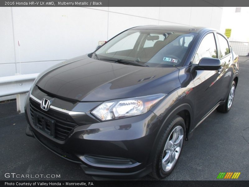 Mulberry Metallic / Black 2016 Honda HR-V LX AWD