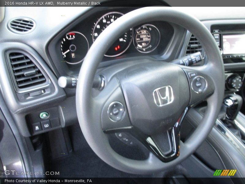 Mulberry Metallic / Black 2016 Honda HR-V LX AWD