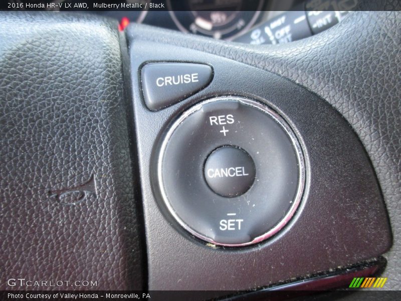 Mulberry Metallic / Black 2016 Honda HR-V LX AWD
