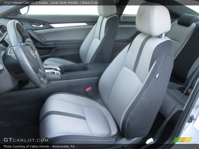 Lunar Silver Metallic / Black/Gray 2017 Honda Civic LX-P Coupe