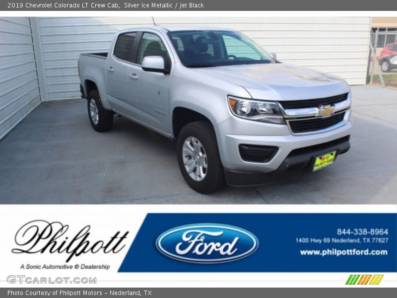 Silver Ice Metallic / Jet Black 2019 Chevrolet Colorado LT Crew Cab