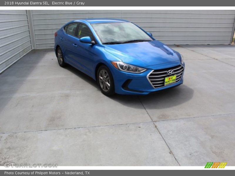 Electric Blue / Gray 2018 Hyundai Elantra SEL