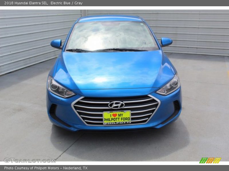 Electric Blue / Gray 2018 Hyundai Elantra SEL