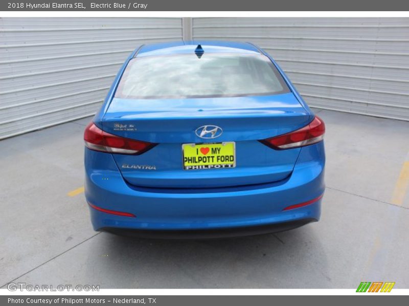 Electric Blue / Gray 2018 Hyundai Elantra SEL