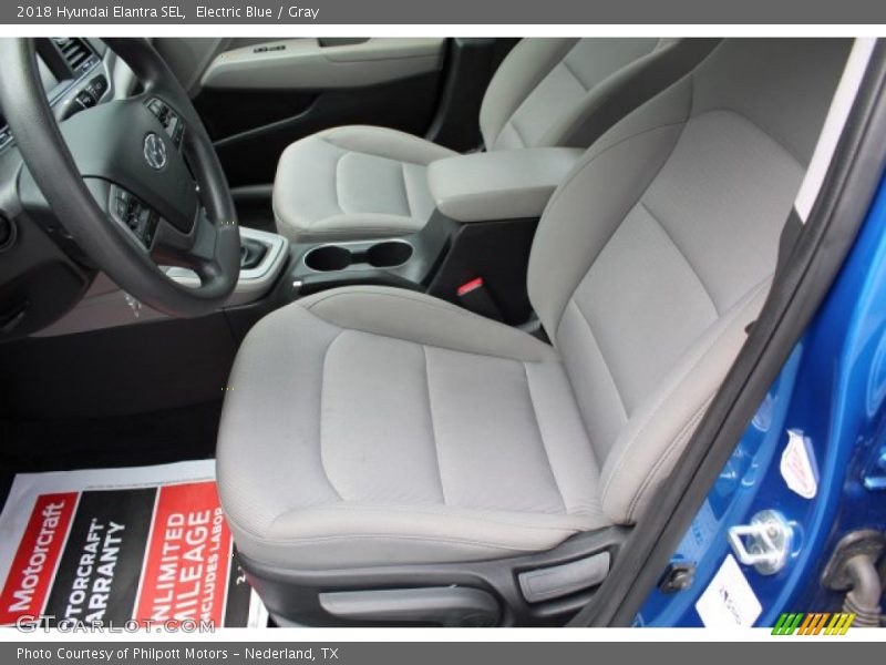 Electric Blue / Gray 2018 Hyundai Elantra SEL