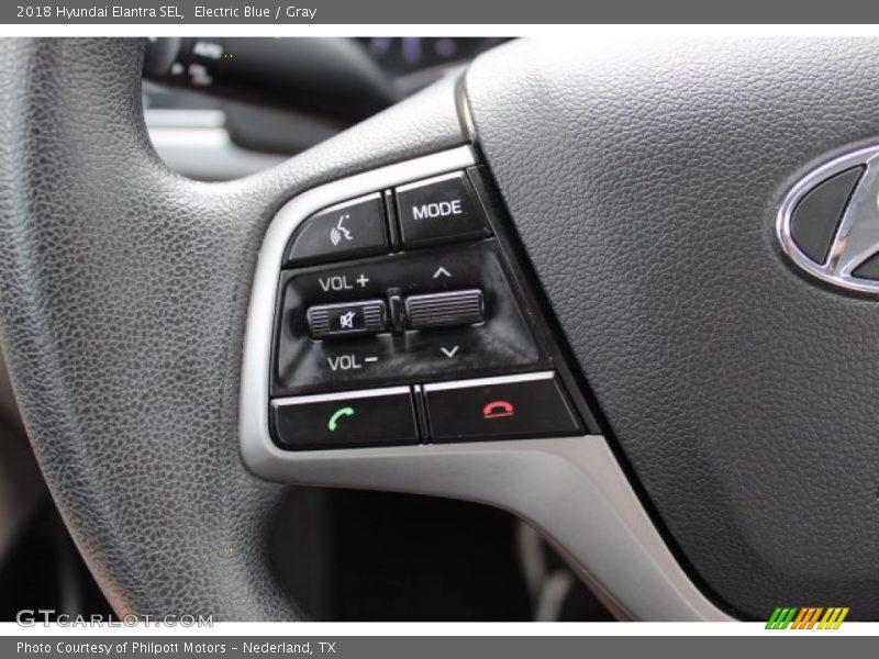 Electric Blue / Gray 2018 Hyundai Elantra SEL
