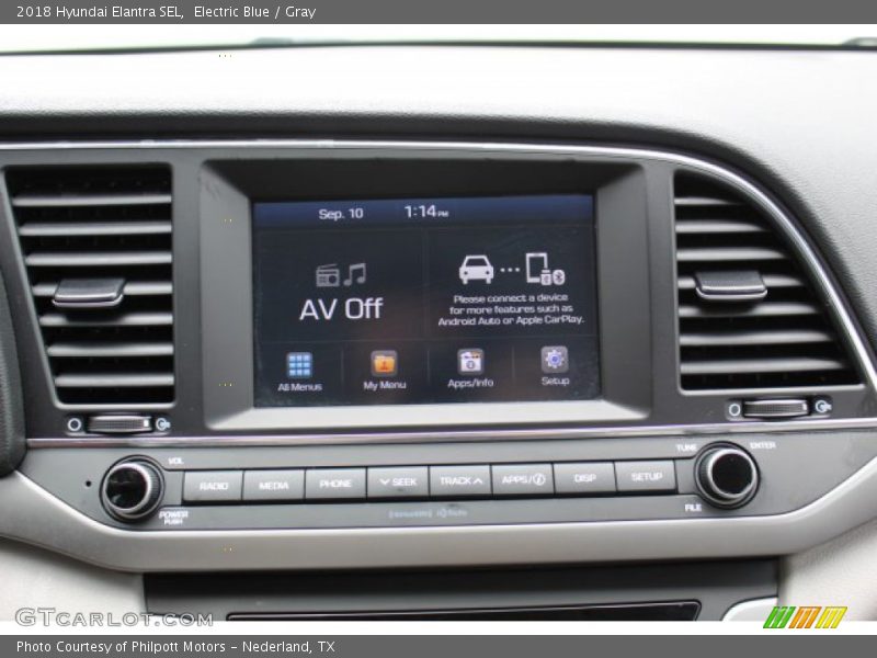 Electric Blue / Gray 2018 Hyundai Elantra SEL