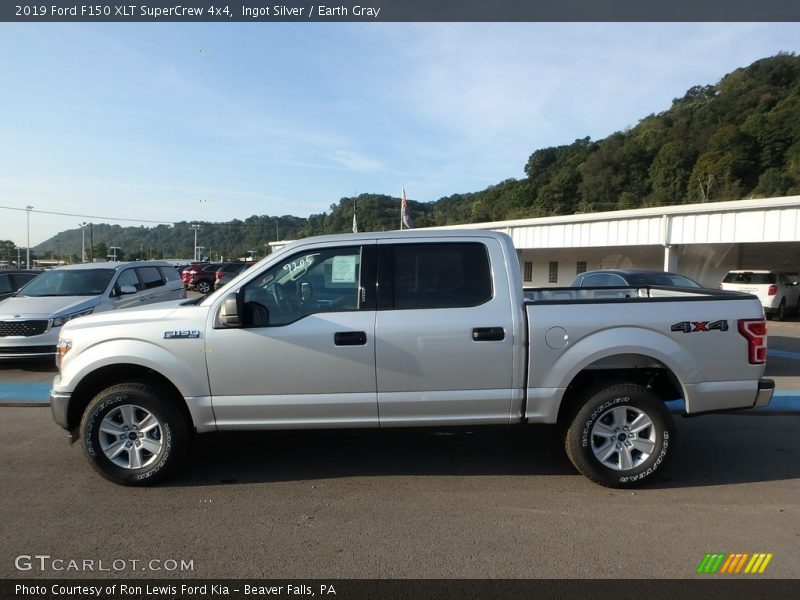 Ingot Silver / Earth Gray 2019 Ford F150 XLT SuperCrew 4x4