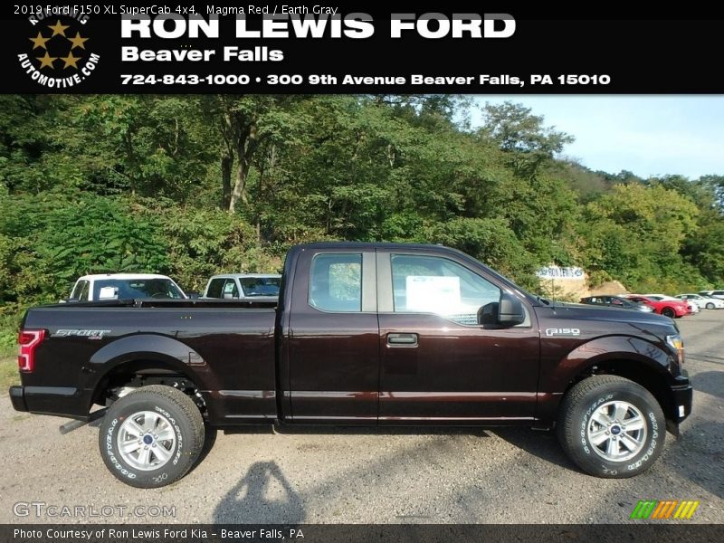 Magma Red / Earth Gray 2019 Ford F150 XL SuperCab 4x4
