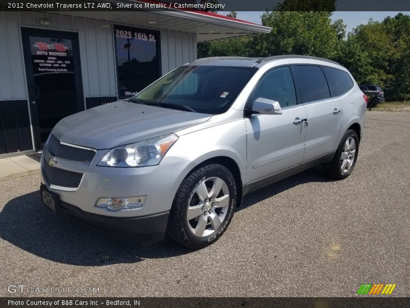 Silver Ice Metallic / Cashmere/Ebony 2012 Chevrolet Traverse LTZ AWD