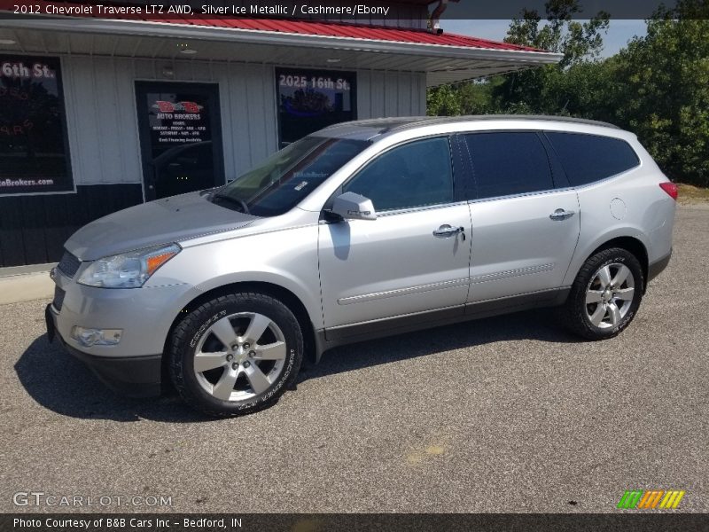 Silver Ice Metallic / Cashmere/Ebony 2012 Chevrolet Traverse LTZ AWD