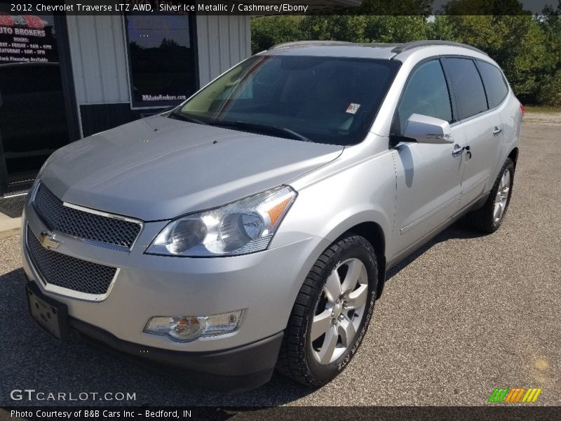 Silver Ice Metallic / Cashmere/Ebony 2012 Chevrolet Traverse LTZ AWD