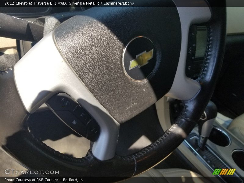Silver Ice Metallic / Cashmere/Ebony 2012 Chevrolet Traverse LTZ AWD