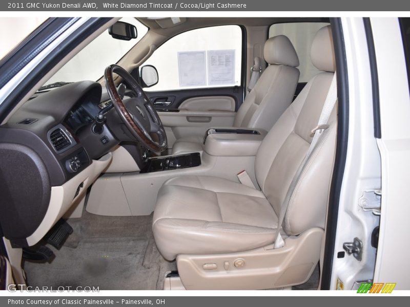 White Diamond Tintcoat / Cocoa/Light Cashmere 2011 GMC Yukon Denali AWD