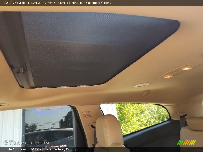 Silver Ice Metallic / Cashmere/Ebony 2012 Chevrolet Traverse LTZ AWD